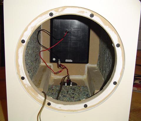 Interior View of Subwoofer Enclosure