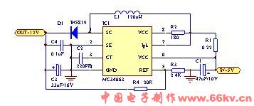 diyMC34063ĵƬ12v̵Դ