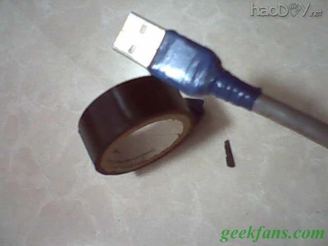 diy改造“自制USB延长线”的插头