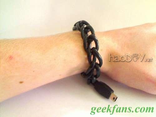 自制USB连接线化身手链