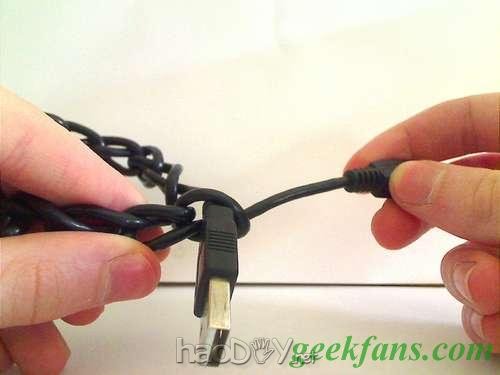 自制USB连接线化身手链