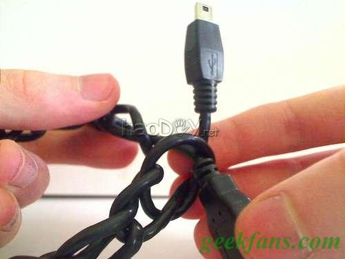 自制USB连接线化身手链