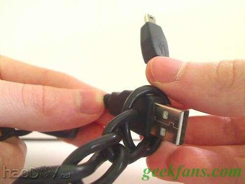 自制USB连接线化身手链