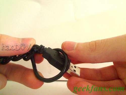 自制USB连接线化身手链