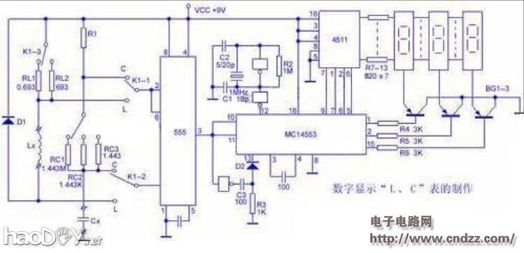 DIYһ�����555ʱ���ļ������ֵ�е��ݱ�