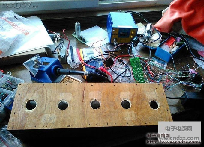 旋律led+十段电平指示+JCDQ43A电子管6E2 调谐指示电平线路+废旧