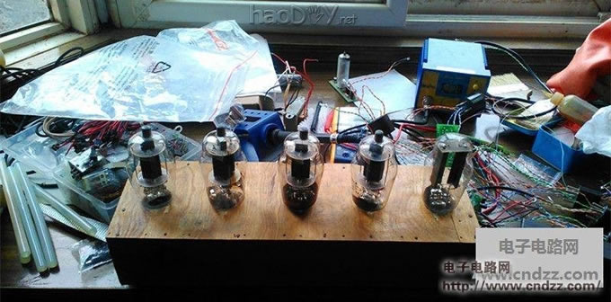 旋律led+十段电平指示+JCDQ43A电子管6E2 调谐指示电平线路+废旧