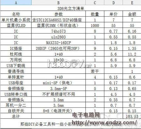 单片机设计制作的8*8*8光立方